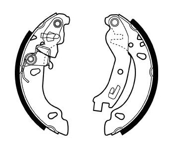 Комплект спирачни челюсти DELPHI за FIAT PANDA (169) от 2003 до 2012