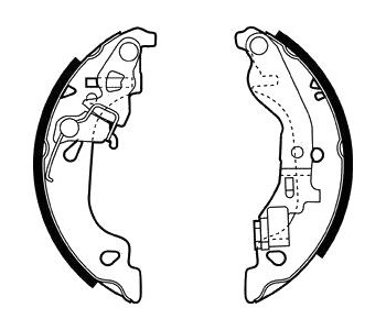 Комплект спирачни челюсти DELPHI за FIAT PUNTO (188) от 1999 до 2012