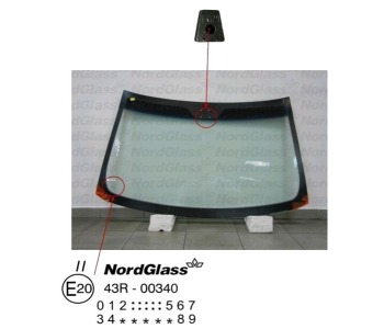 Челно стъкло NordGlass за FIAT PUNTO (188) van от 2000 до 2009