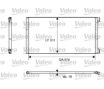 Кондензатор климатизации VALEO за FIAT PUNTO (188) от 1999 до 2012