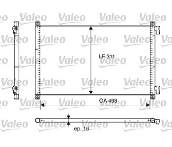 Кондензатор климатизации VALEO за FIAT PUNTO (188) van от 2000 до 2009