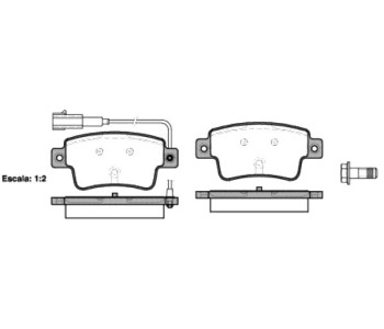 Комплект спирачни накладки ROADHOUSE за FIAT PUNTO GRANDE EVO (199) от 2008 до 2012