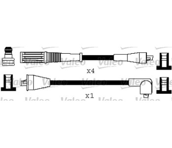 Комплект запалителни кабели VALEO за FIAT RITMO II (138) от 1982 до 1988