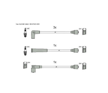 Комплект запалителни кабели STARLINE за FIAT REGATA (138) от 1983 до 1990