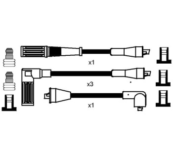 Комплект запалителни кабели NGK за FIAT UNO (146) от 1983 до 1995