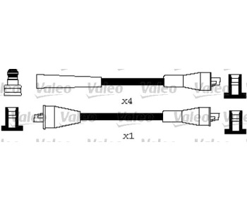 Комплект запалителни кабели VALEO за FIAT REGATA (138) от 1983 до 1990