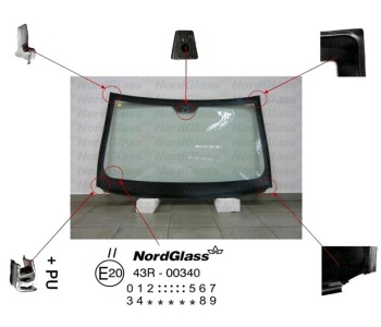 Челно стъкло NordGlass за FIAT STILO (192) от 2001 до 2006