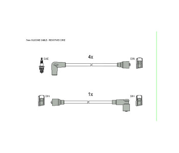 Комплект запалителни кабели STARLINE за FIAT TIPO (160) от 1987 до 1995