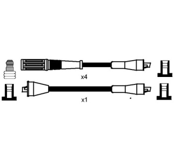Комплект запалителни кабели NGK за FIAT TIPO (160) от 1987 до 1995