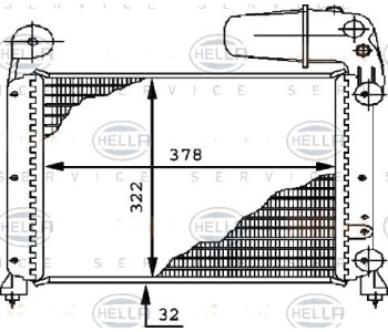 Воден радиатор HELLA за FIAT TIPO (160) от 1987 до 1995