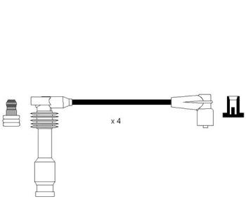 Комплект запалителни кабели NGK за FIAT UNO (146) от 1983 до 1995