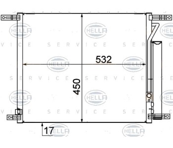 Кондензатор, климатизация HELLA 8FC 351 318-681 за CHEVROLET AVEO (T250, T255) хечбек от 2007