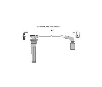 Комплект запалителни кабели STARLINE за CHEVROLET SPARK (M300) от 2009 до 2013