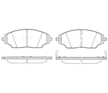 Комплект спирачни накладки ROADHOUSE за CHEVROLET AVEO (T300) седан от 2011