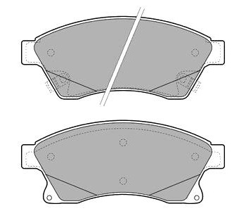 Комплект спирачни накладки DELPHI за CHEVROLET CRUZE (J300) от 2009 до 2015