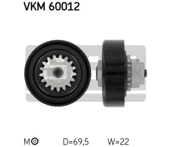 Обтящна ролка, пистов ремък SKF VKM 60012 за CHEVROLET AVEO (T250, T255) хечбек от 2007