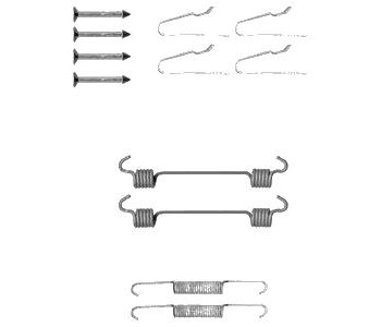 Комплект принадлежности, челюсти за ръчна спирачка DELPHI за CHRYSLER 300C (LX) от 2004 до 2012