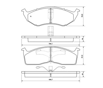 Комплект спирачни накладки STARLINE за CHRYSLER NEON (PL) от 1994 до 2000