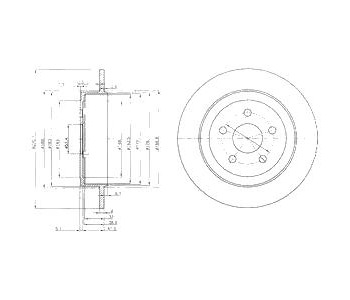 Спирачен диск плътен Ø270mm DELPHI за CHRYSLER SEBRING (JR) от 2000 до 2007