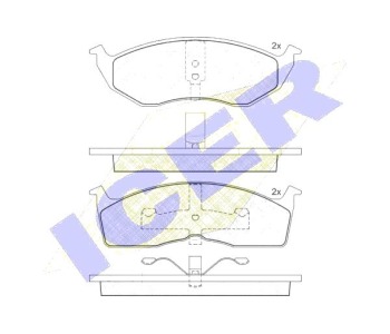 Комплект спирачни накладки Ultra Premium ICER за CHRYSLER NEW YORKER от 1992 до 1998