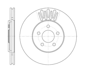 Спирачен диск вентилиран Ø282mm за CHRYSLER SEBRING (JR) от 2000 до 2007