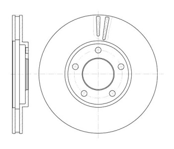 Спирачен диск вентилиран Ø282mm за CHRYSLER VOYAGER (GS) от 1995 до 2001