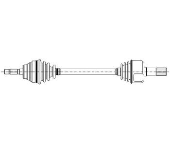 Д/Л полуоска +ABS 613 мм, преден METELLI