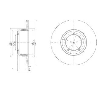 Спирачен диск плътен Ø298mm DELPHI за LAND ROVER DEFENDER (L316) платформа от 1990 до 2016