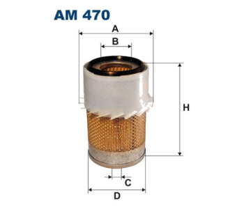Въздушен филтър FILTRON AM 470 за LAND ROVER DEFENDER (L316) комби от 1990 до 2016