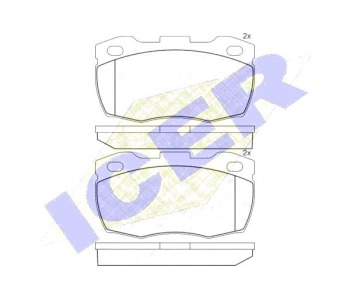 Комплект спирачни накладки Ultra Premium ICER за LAND ROVER DEFENDER (L316) комби от 1990 до 2016