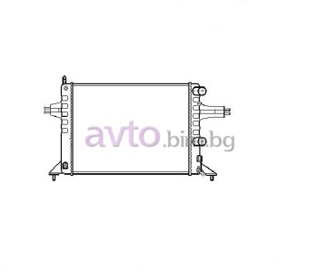 Воден радиатор размер 540/350/22 за OPEL ASTRA G (F07_) купе от 2000 до 2005