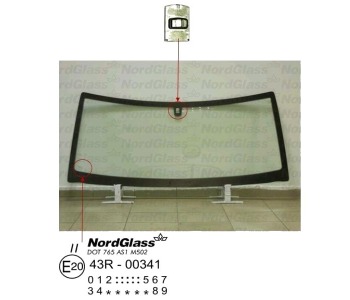 Челно стъкло NordGlass за LAND ROVER DISCOVERY II (L318) от 1998 до 2004