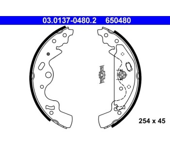 Комплект спирачни челюсти ATE за LAND ROVER FREELANDER I (L314) от 1998 до 2006