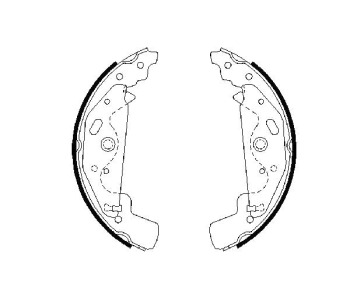 Комплект спирачни челюсти BOSCH за LAND ROVER FREELANDER I (L314) от 1998 до 2006