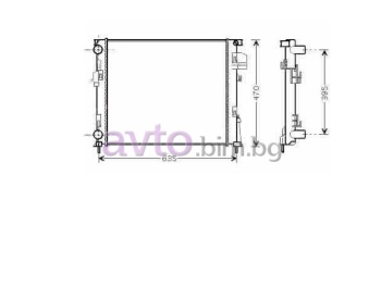 Воден радиатор размер 560/450/23 за RENAULT TRAFIC II (EL) платформа от 2001 до 2014
