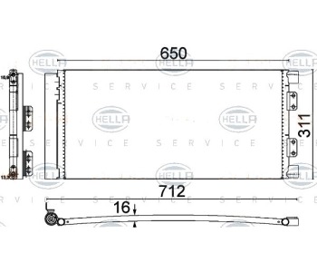 Кондензатор, климатизация HELLA 8FC 351 310-661 за LAND ROVER FREELANDER I (L359) Soft Top от 1998 до 2006