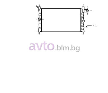 Воден радиатор размер 525/300/22 за OPEL ASTRA F CLASSIC комби от 1998 до 2005