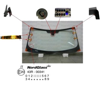 Челно стъкло NordGlass за LAND ROVER RANGE ROVER SPORT (L320) от 2005 до 2013