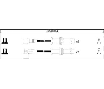 Комплект запалителни кабели NIPPARTS за SUBARU FORESTER I (SF_) от 1997 до 2002