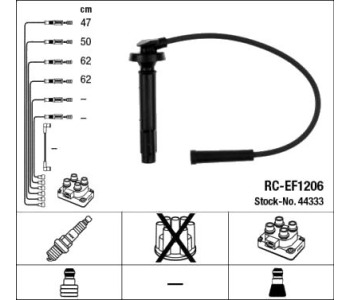 Комплект запалителни кабели NGK за SUBARU FORESTER I (SF_) от 1997 до 2002