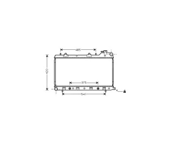 Воден радиатор TOP QUALITY за SUBARU IMPREZA I (GFC) купе от 1993 до 2000