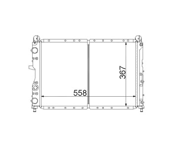 Воден радиатор размер 560/375/32 за FIAT COUPE (175) от 1993 до 2000