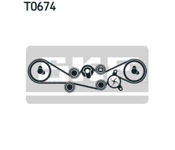 Комплект ангренажен ремък SKF VKMA 98109 за SUBARU IMPREZA I (GFC) купе от 1993 до 2000