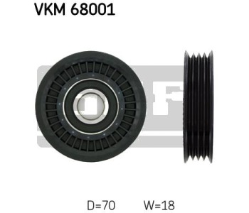 Паразитна/ водеща ролка, пистов ремък SKF VKM 68001 за SUBARU FORESTER II (SG_) от 2002 до 2008
