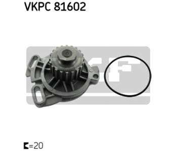 Водна помпа SKF VKPC 81602 за VOLVO 240 (P242, P244) от 1974 до 1993