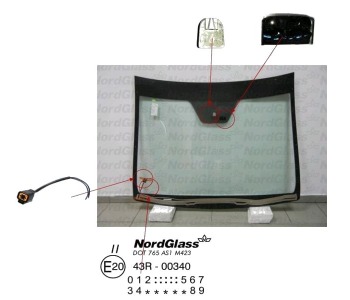 Челно стъкло NordGlass за KIA VENGA (YN) от 2010
