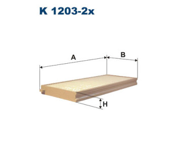 Филтър купе (поленов филтър) FILTRON K 1203-2x за KIA CARENS II (FJ) от 2002 до 2006