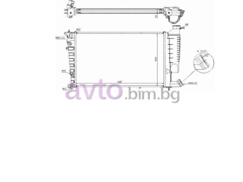 Воден радиатор размер 605/360/28 за PEUGEOT 306 (7E, N3, N5) комби от 1994 до 2002