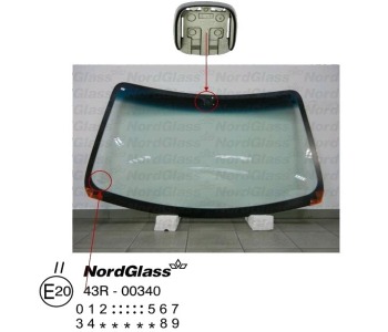 Челно стъкло NordGlass за KIA CARNIVAL I (UP) от 1998 до 2001