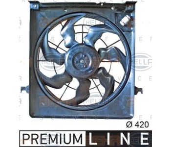 Вентилатор, охлаждане на двигателя HELLA 8EW 351 042-791 за KIA CEED (ED) хечбек от 2006 до 2012